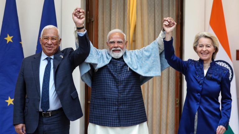 भारत-ईयू शिखर सम्मेलन LIVE: भारत-ईयू ने मेगा FTA की घोषणा की; पीएम मोदी ने इसे नई दिल्ली का अब तक का सबसे बड़ा व्यापार समझौता बताया।